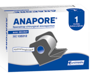 Sparadrap Anapore avec dévidoir - EUROMEDIS