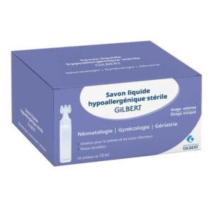 Savon liquide hypoallergénique stérile - Boite de 60 unidoses de 10ml - GILBERT