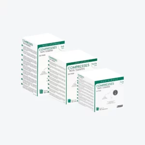 Compresse non tissée non stérile - 40 g/m² - 4 plis - 10x10cm - Boîte de 100 - EUROMEDIS