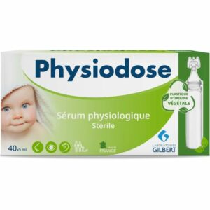 Sérum Physiologique Physiodose Végétal - Boite de 40 Unidoses de 5ml - GILBERT